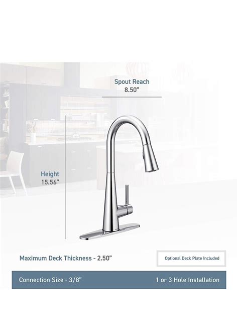 Moen 7864SRS Sleek High Arc Pull Down Kitchen Faucet, Spot Resistant Stainless | eBay