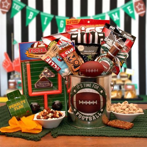 This game day snacks gift basket will be munched on and enjoyed by Superbowl fans and standbys ...