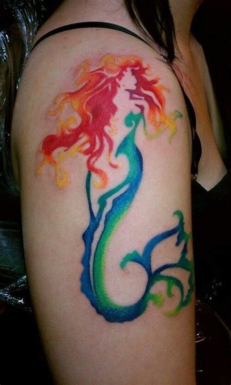 Watercolor Mermaid Tattoo Designs, Ideas and Meaning - Tattoos For You