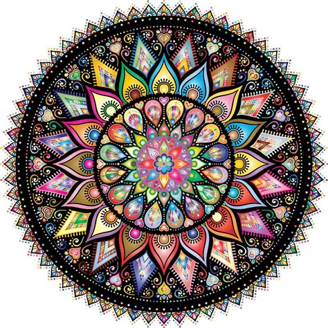 Amazon.com: Bgraamiens Puzzle-Geometric Colorful Mandala-1000 Pieces ...