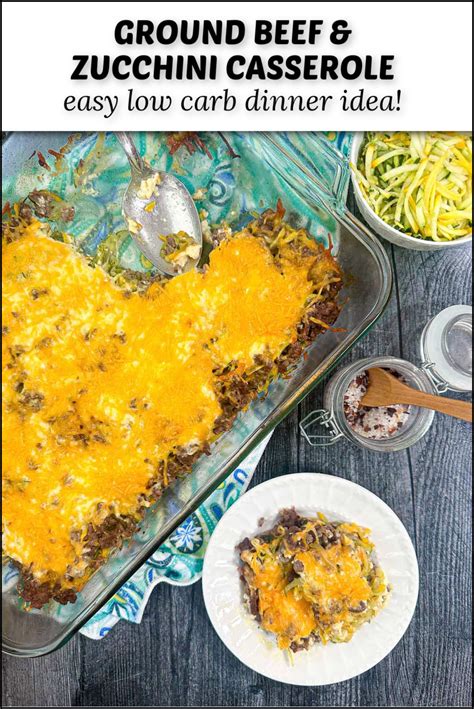 Keto Zucchini Hamburger Casserole Recipe | low carb comfort food