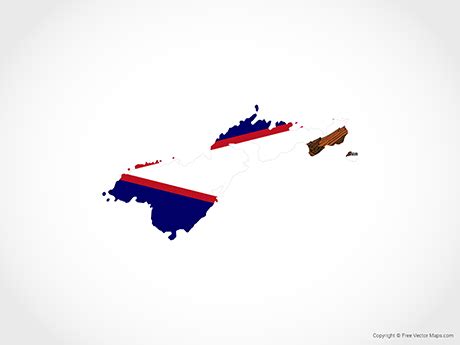 Printable Vector Map of American Samoa - Flag | Free Vector Maps