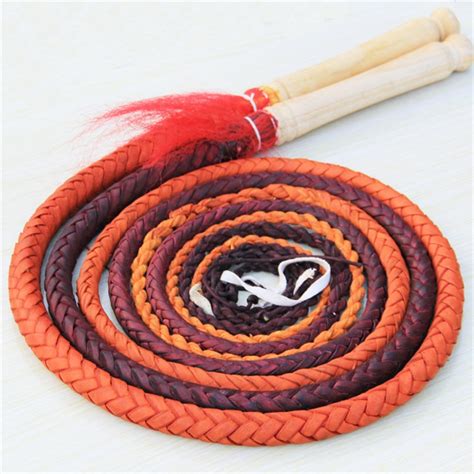 2018 Hand Made Braided Horse Whips Flogger Horse Racing Genuine Bull Leather Equestrian Horse ...