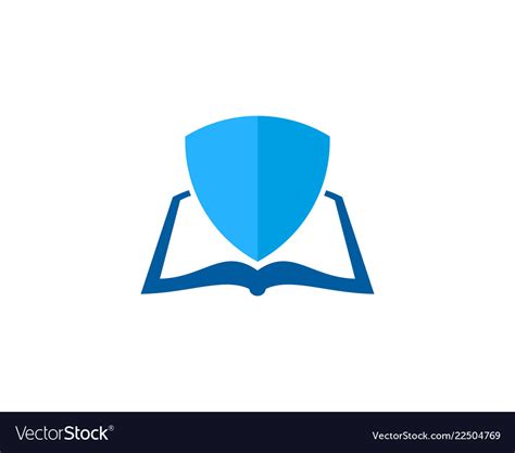 Shield book logo icon design Royalty Free Vector Image