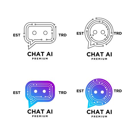 chat AI artificial intelligence Initial letter icon design logo ...