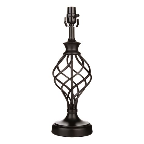 Better Homes & Gardens Metal Twisted Iron Cage Lamp Base, Mission Bronze Finish - Walmart.com