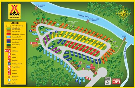 Blue Ridge, Georgia Campground Map | Blue Ridge / Toccoa River KOA