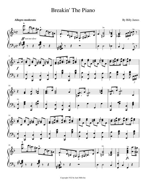 Breakin' the Piano Sheet music for Piano (Solo) | Musescore.com