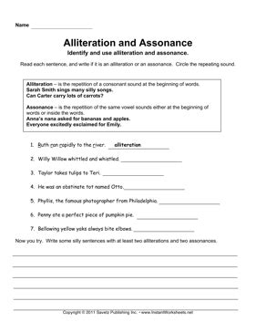 Onomatopoeia Worksheets Grade 5 – Kidsworksheetfun