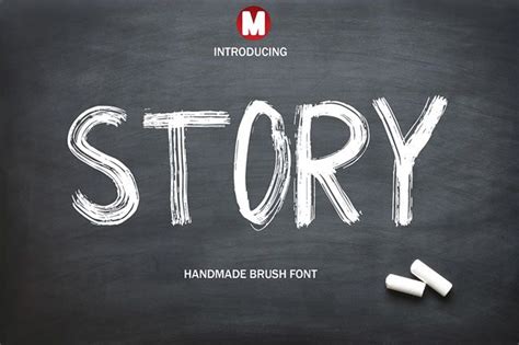 Story Font by Only The Originals · Creative Fabrica | Brush font ...