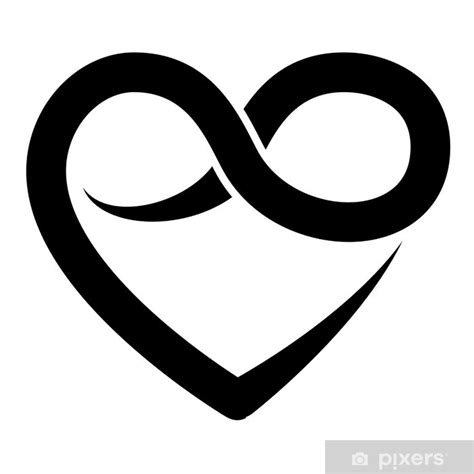 Poster Infinity heart symbol, forever, vector - PIXERS.HK