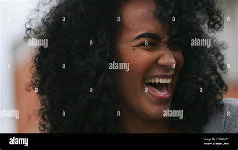 A Happy black woman laughing and smiling a happy African person real ...