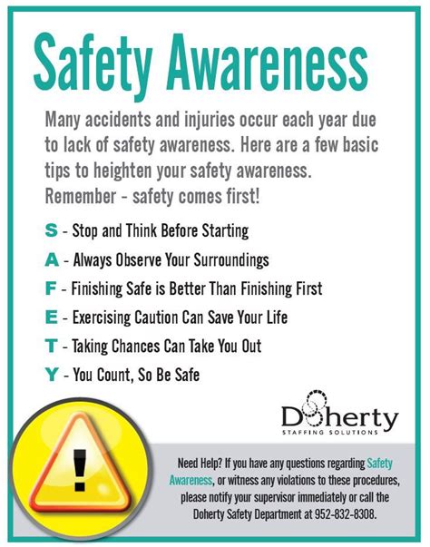 Many accidents and injuries occur each year due to lack of safety awareness. Here are a f ...