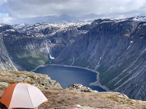 On top of the world at Trolltunga! : camping