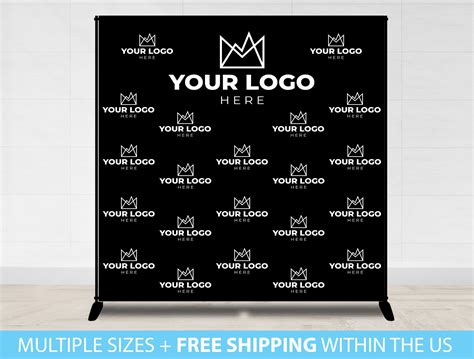 Custom Logo Backdrop Banner Step and Repeat Business Event - Etsy