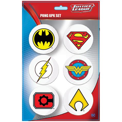 Justice League Beer Pong Superhero Logo Balls