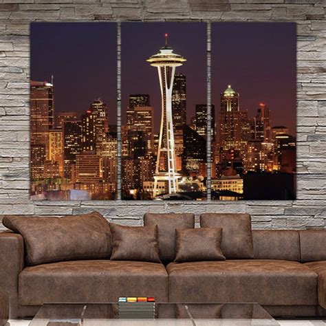 Seattle Skyline Canvas Wall Art | Holy Cow Canvas