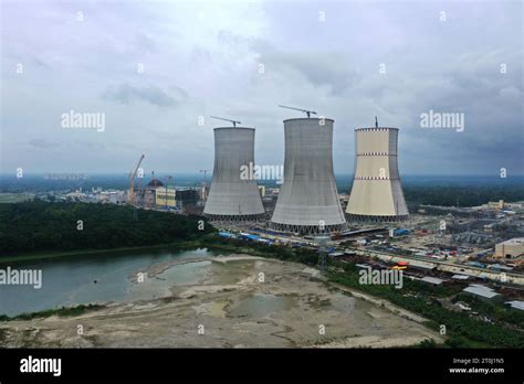 Pabna, Bangladesh - October 04, 2023: The under Construction of Rooppur Nuclear Power Plant at ...