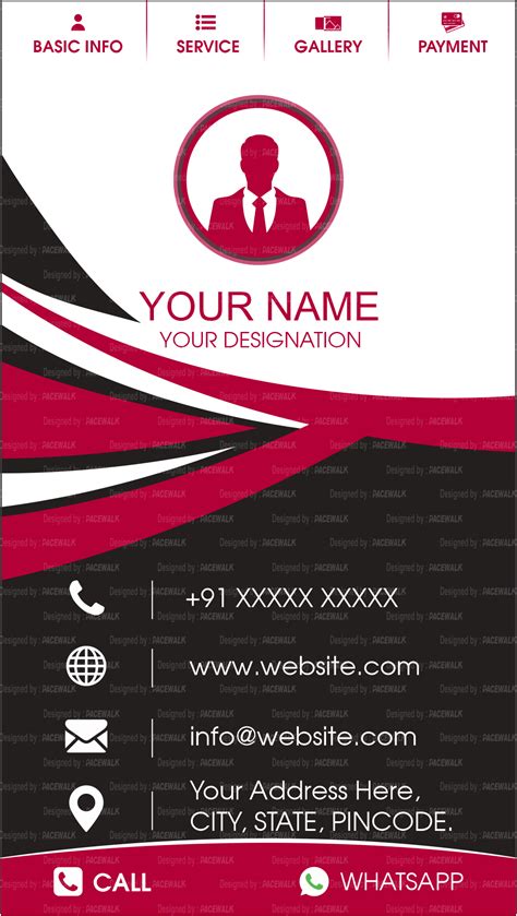 Free Template of Digital Business Card | Business card maker, Digital business card, Digital ...