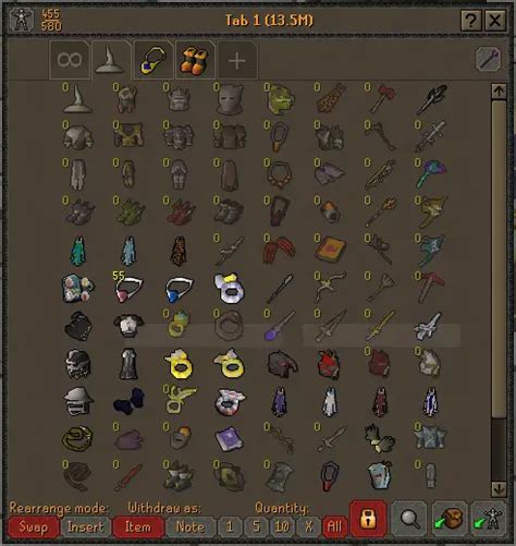 OSRS bank organization | Layout & Tabs