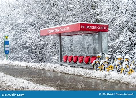 Munich , Germany - February 18 2018 : the Bayern Campus is Covered with ...