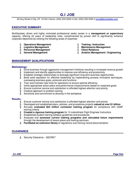 A Resume Summary Examples - Resume Samples