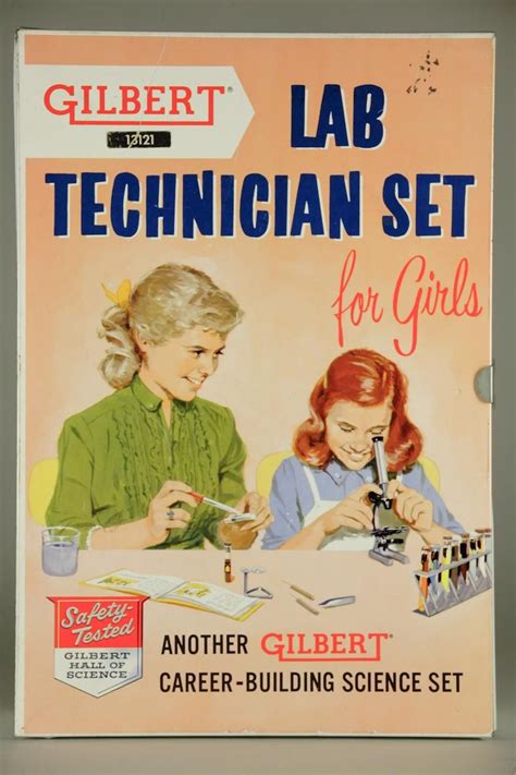 Girl Science. 1950's chemistry set that was exactly the same as the boy's, but pink. And the ...