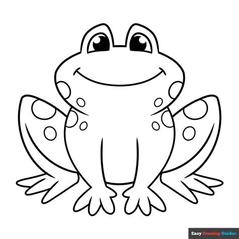 Cartoon Frog Coloring Page | Easy Drawing Guides