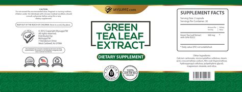 Green Tea Leaf Extract, 60 caps – MYSUPPZ.com