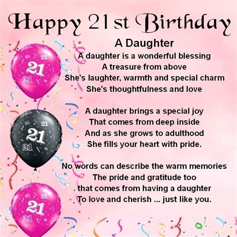 21st birthday gifts for daughter birthday daughter quotes unique birthday quotes f… | Happy 21st ...