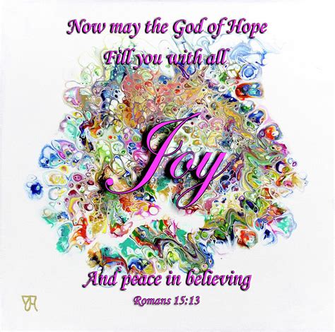 Joy 3 with scripture Painting by Vicki Hawkins - Fine Art America