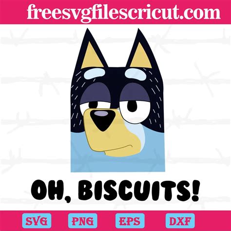 Oh Biscuits Png, Bandit Bluey Png, Cartoon Png Digital File, 58% OFF