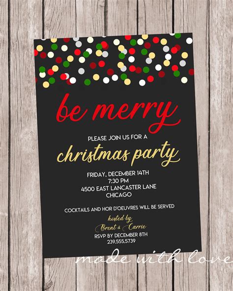 Printable Holiday Party Invitations