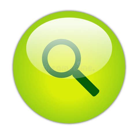 Glassy Green Search Icon stock illustration. Illustration of glass ...