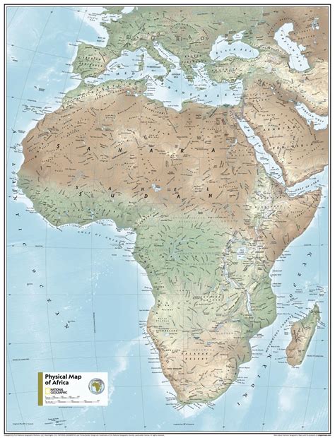 Africa Physical Map 2023