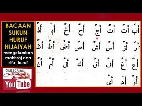 Bacaan Sukun Huruf Hijaiyah - YouTube