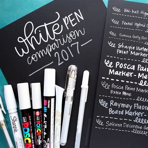 White Pen & Marker Comparison (2017 update) – K Werner Design Blog