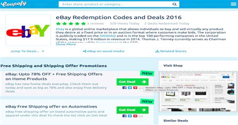 10% Off + $15 Ebay Coupon November 2016 - Verified 24 mins ago