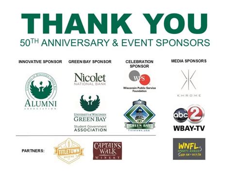 A Special Thank You to 50th Anniversary Sponsors – Alumni News & Events