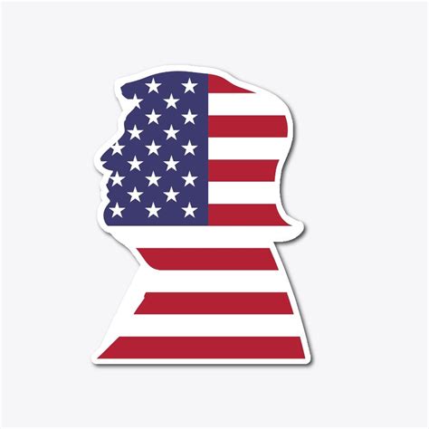 Trump Face American Flag Sticker | Fifty Stars Apparel