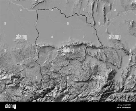 Balkh, province of Afghanistan. Bilevel elevation map with lakes and rivers Stock Photo - Alamy