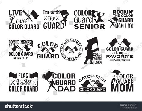 Color Guard Flags Vector Print Color Stock Vector (Royalty Free) 2247889951 | Shutterstock