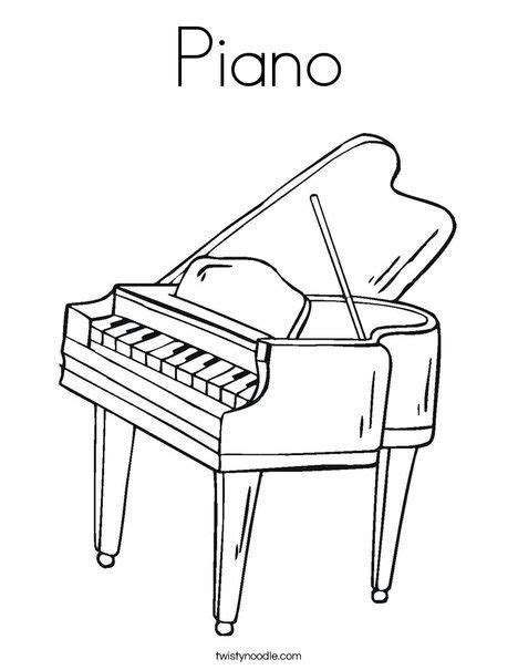 Piano Coloring Page | Music coloring sheets, Music coloring, Musical instruments drawing