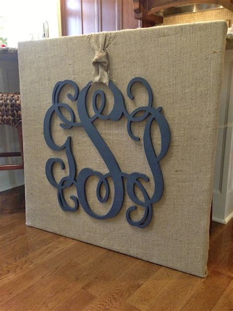 DIY monogram art | Lori May Interiors