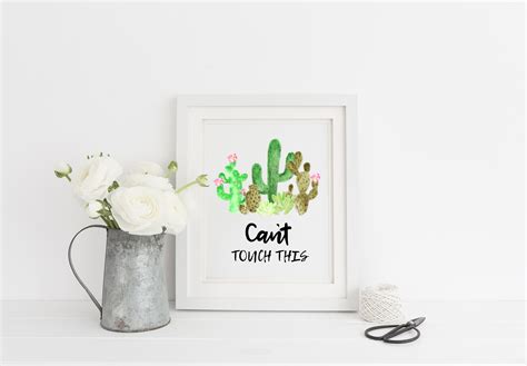 Free Printable // Can't Touch This Cactus Print - Within the Grove