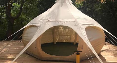 The inflatable shelter could This New Inflatable Yurt Is the Perfect Quick-Pitch Family Tent ...