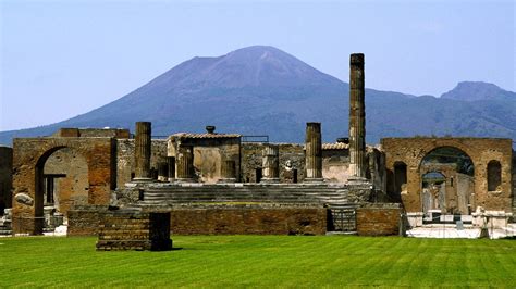 Download Scenic Pompeii Ruins And Mount Vesuvius Wallpaper | Wallpapers.com