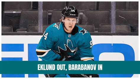 Preview/Lines #5: Eklund Out, Barabanov In | San Jose Hockey Now