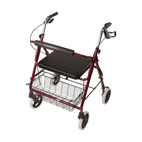 DMI Lightweight Extra-Wide Heavy-Duty Rollator in Aluminum-501-1029-0700 - The Home Depot