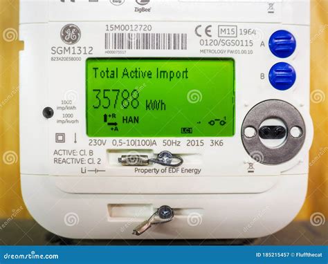 A New Domestic Smart Meter Installed. Electric Meter Display Panel. Editorial Image ...